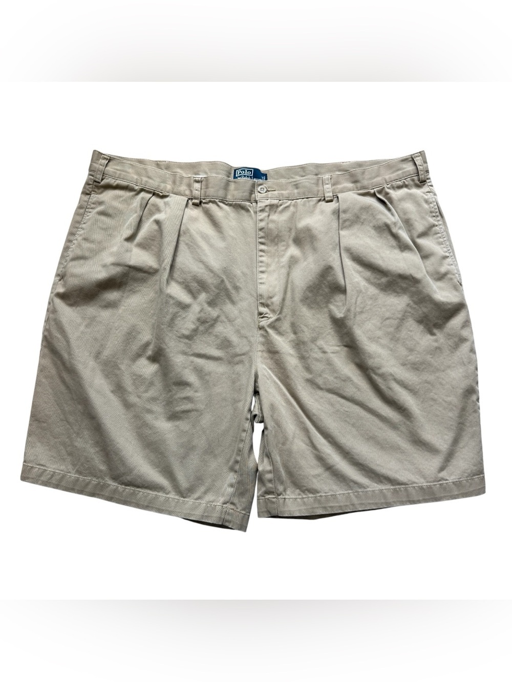 Polo Ralph Lauren Tyler Chino Shorts Khaki Pleated Golf Casual Mens 48B Big
